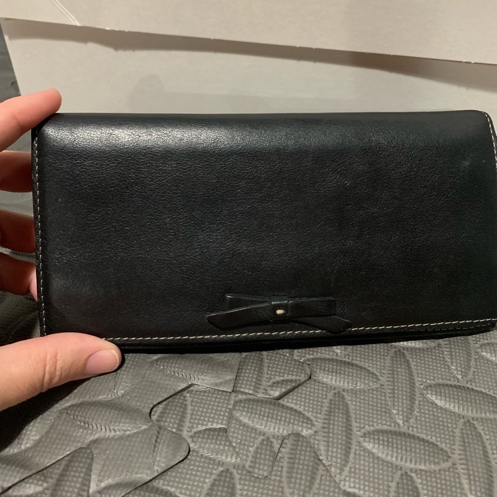 Black Leather Wallet - J Crew